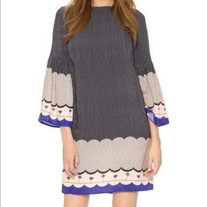 Rodebjer Boat Neck Dress with Bell Sleeves